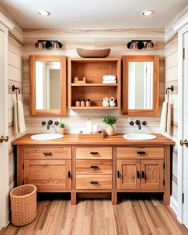 wooden elements bathroom