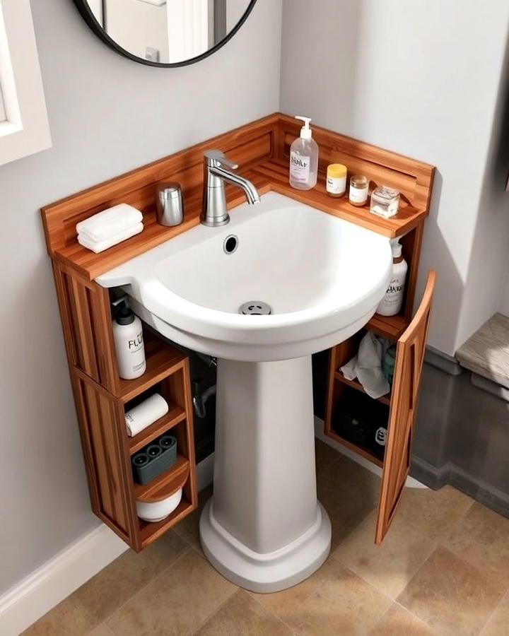 wraparound storage sink unit