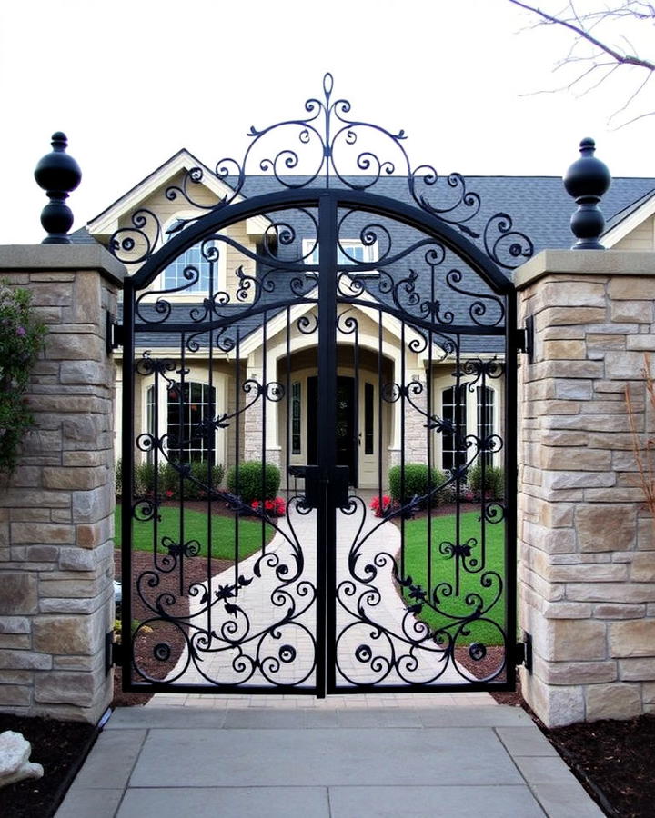 wrought iron gates house