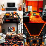 25 Black and Orange Living Room Ideas for a Bold Statement