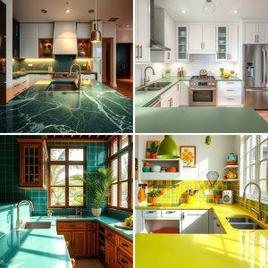 25 Kitchen With Green Countertops Ideas for Freshness