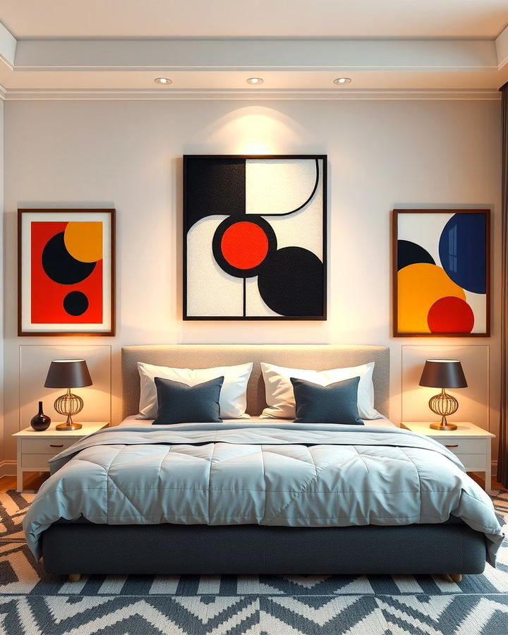 Abstract Art Pieces - 30 80s Bedroom Ideas