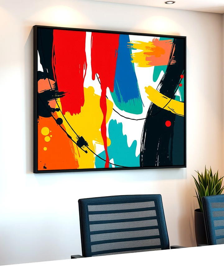 Abstract Canvas Art - 25 Office Wall Decor Ideas