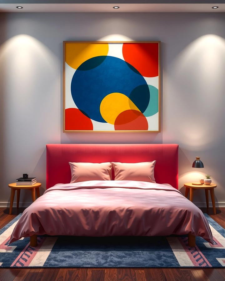 Abstract Wall Art - 30 80s Bedroom Ideas