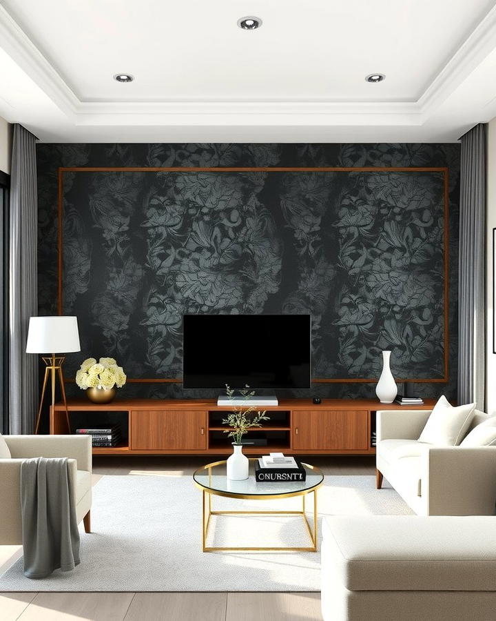 Accent Wall Behind the TV - 25 Small Living Room Ideas With Tv