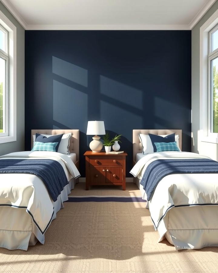 Accent Wall to Define the Space - 25 Twin Bedroom Ideas