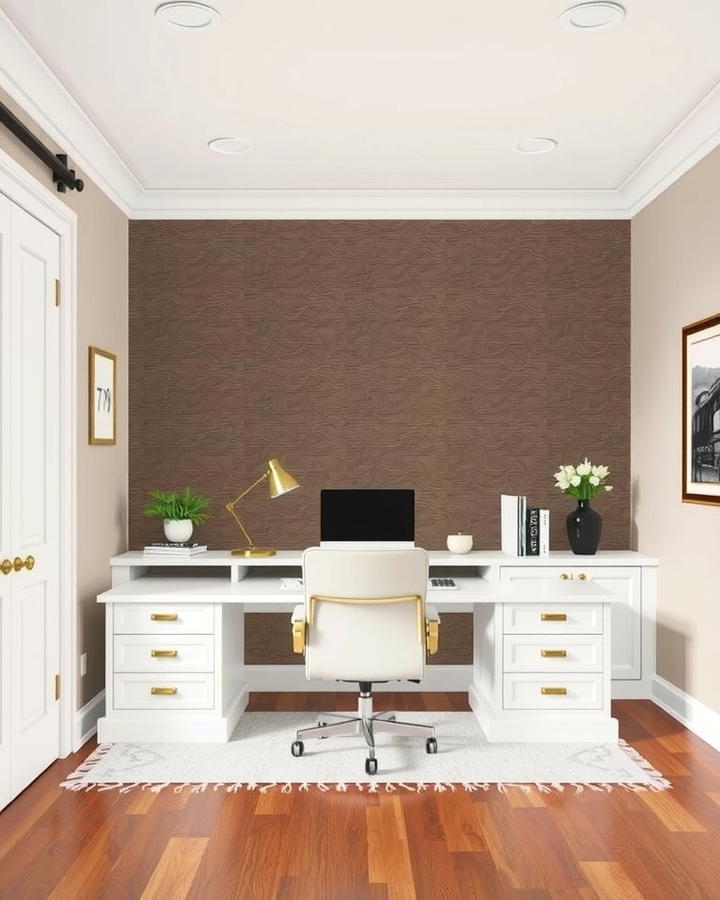 Accent Wall - 30 Home Office Ideas for Her