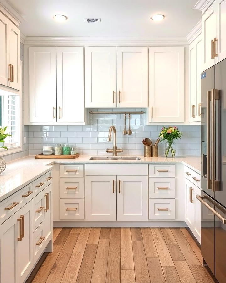 Achieving a Transitional Style - 25 Off-white Kitchen Cabinets