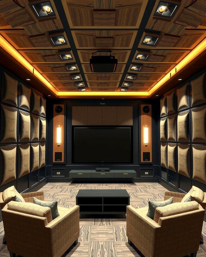 Acoustic Panels for Enhanced Sound Quality - 30 Media Room Ideas