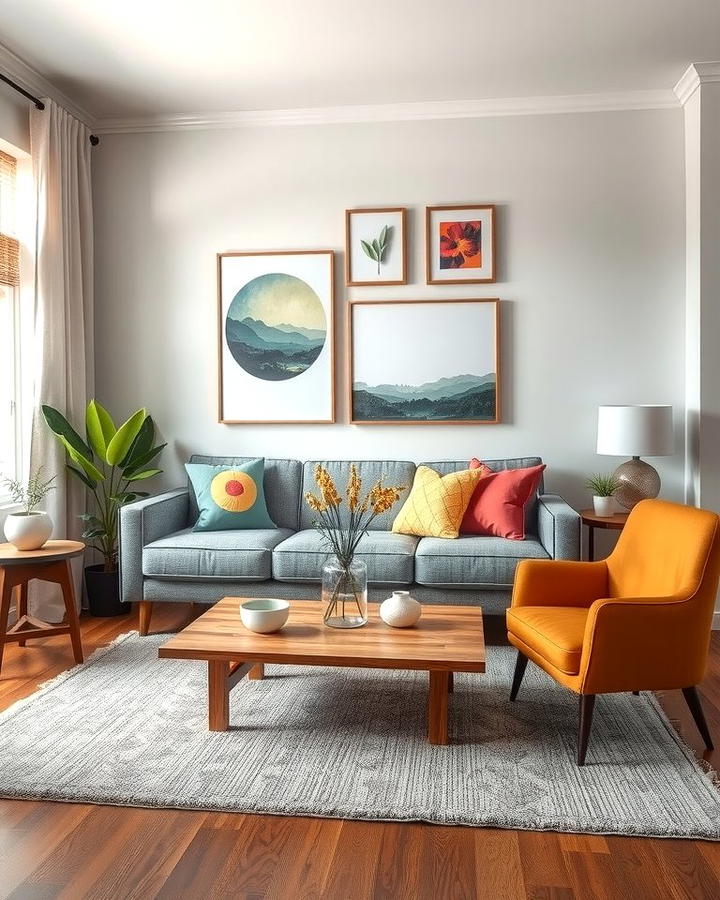 Add Pops of Color - 25 Simple Living Room Ideas