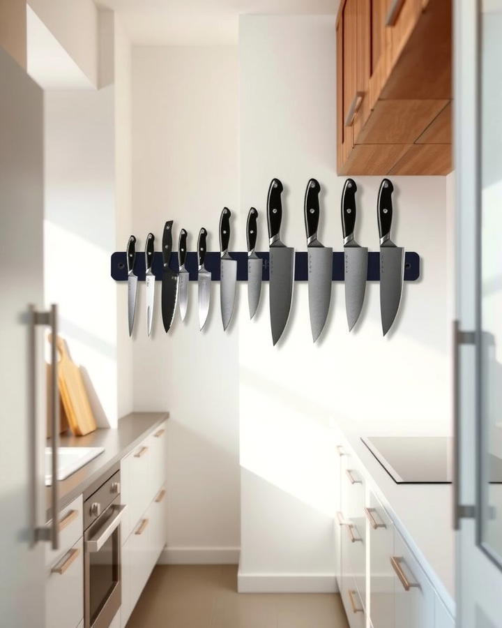 Add a Magnetic Knife Strip - 25 Small Galley Kitchen Ideas on a Budget