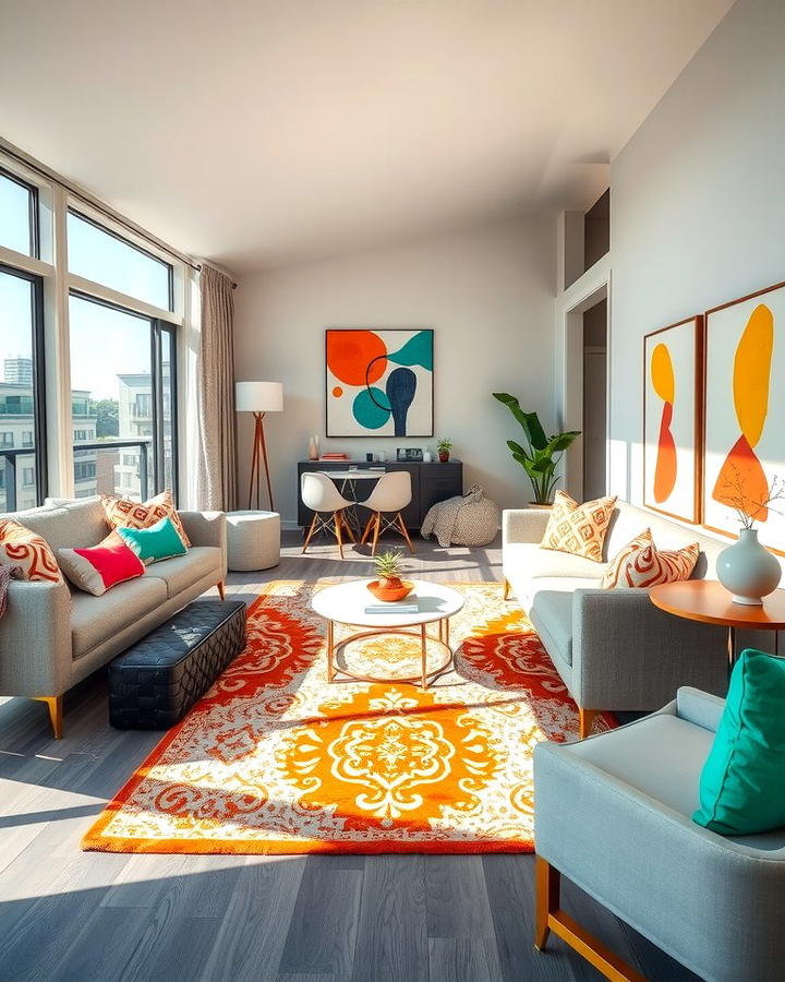 Add a Pop of Color with Accessories - 30 Condo Living Room Ideas