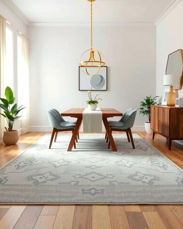 Add a Rug to Define the Space - 25 Small Dining Room Ideas