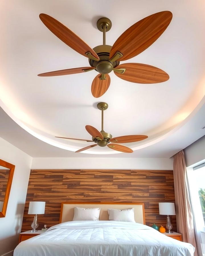 Add a Statement Ceiling Fan - 25 Tropical Bedroom Ideas