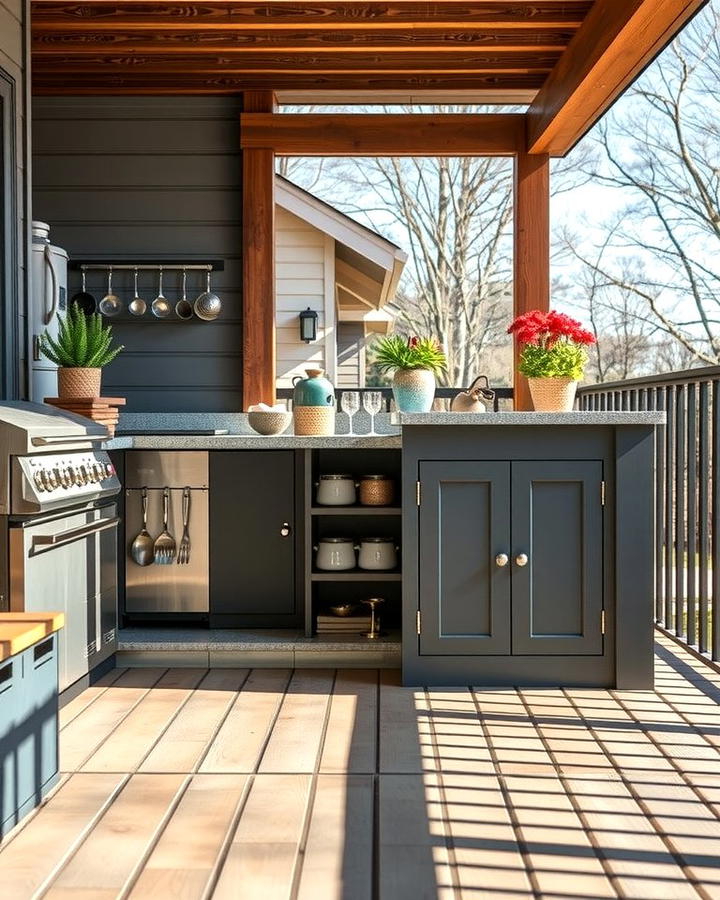 Adding a Built in Storage Cabinet - 25 Outdoor Kitchen on Deck