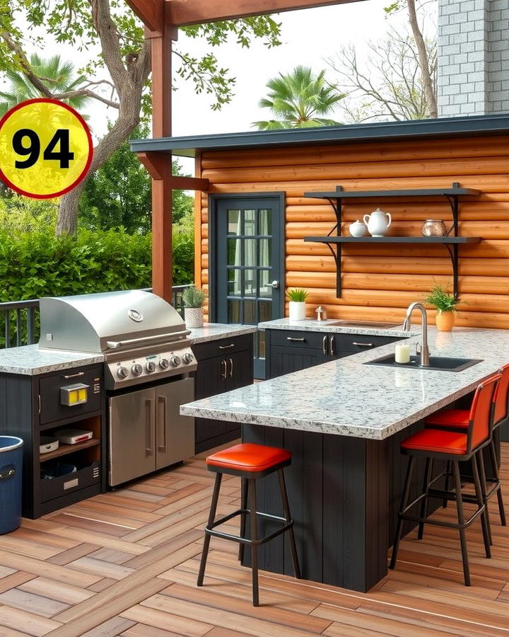 Adding a Weatherproof Countertop - 25 Outdoor Kitchen on Deck