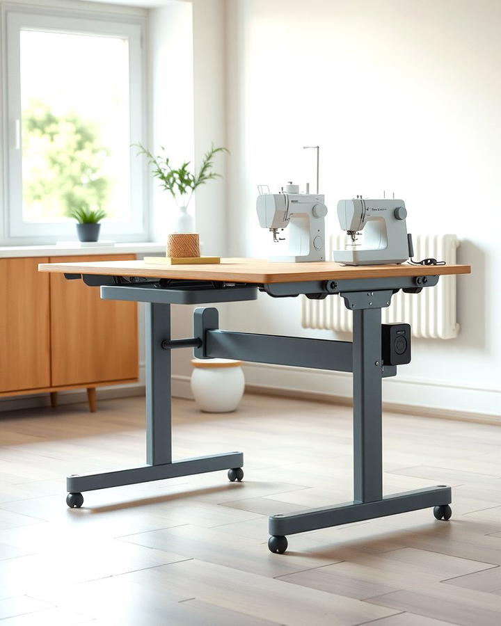 Adjustable Sewing Table - 25 Sewing Room Ideas