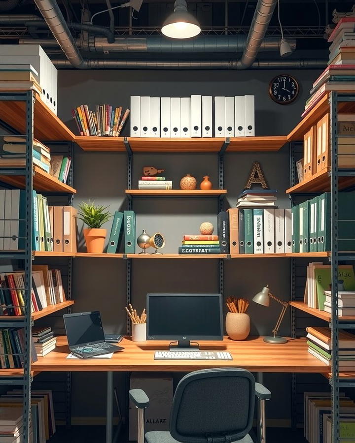 Adjustable Shelves for Customization - 25 Office Shelving Ideas