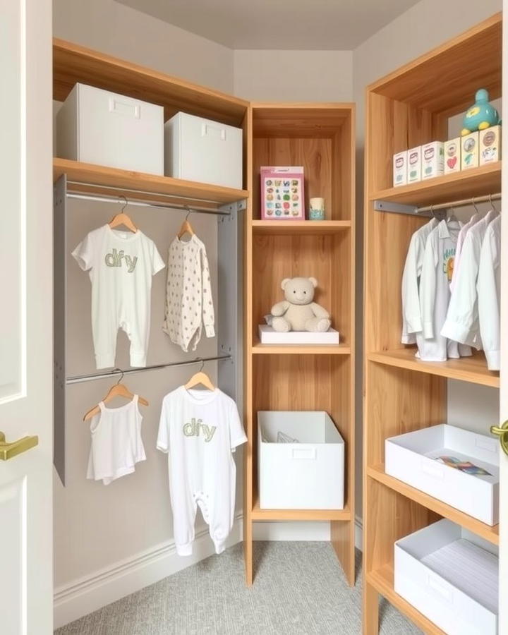 Adjustable Shelving for Growth - 25 Nursery Closet Ideas