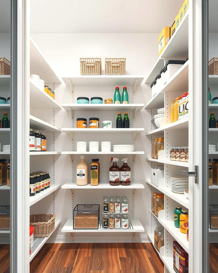 Adjustable Shelving for Versatile Storage - 25 Pantry Shelving Ideas