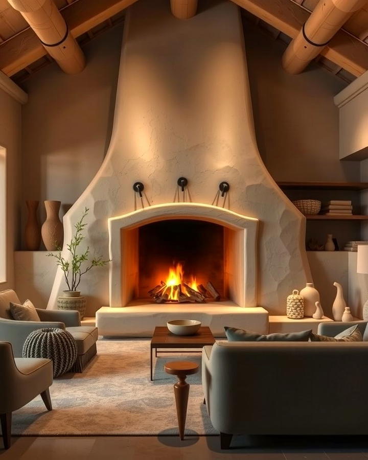 Adobe Style Fireplaces - 30 Southwestern Decor Ideas