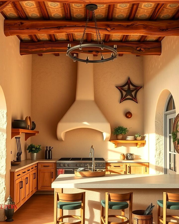 Adobe Style Walls - 25 Southwestern Kitchen Ideas