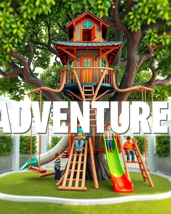 Adventure Tree House Playground - 25 Tree House Ideas