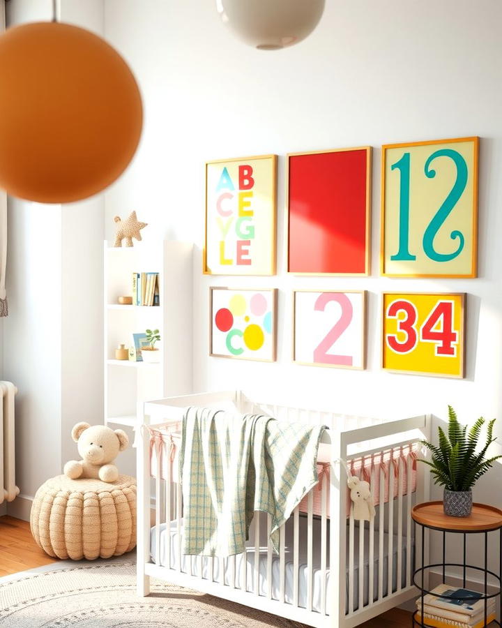 Alphabet and Number Posters - 25 Nursery Wall Decor Ideas