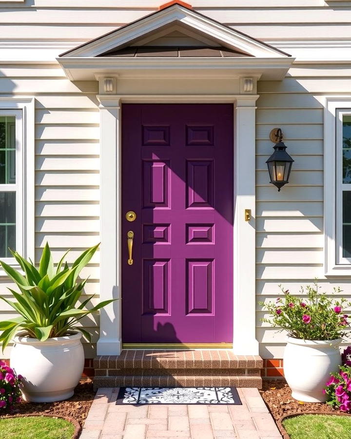 Amethyst Door Highlight - 25 Purple House Exterior Ideas