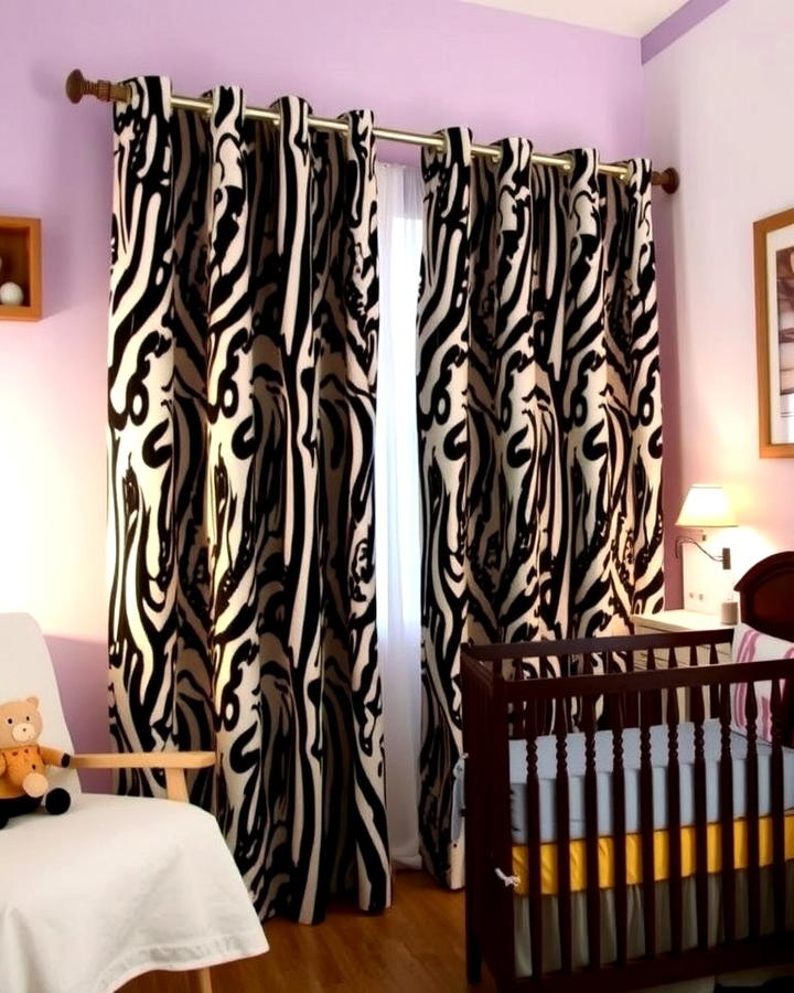 Animal Print Curtains - 30 Safari Nursery Decor Ideas