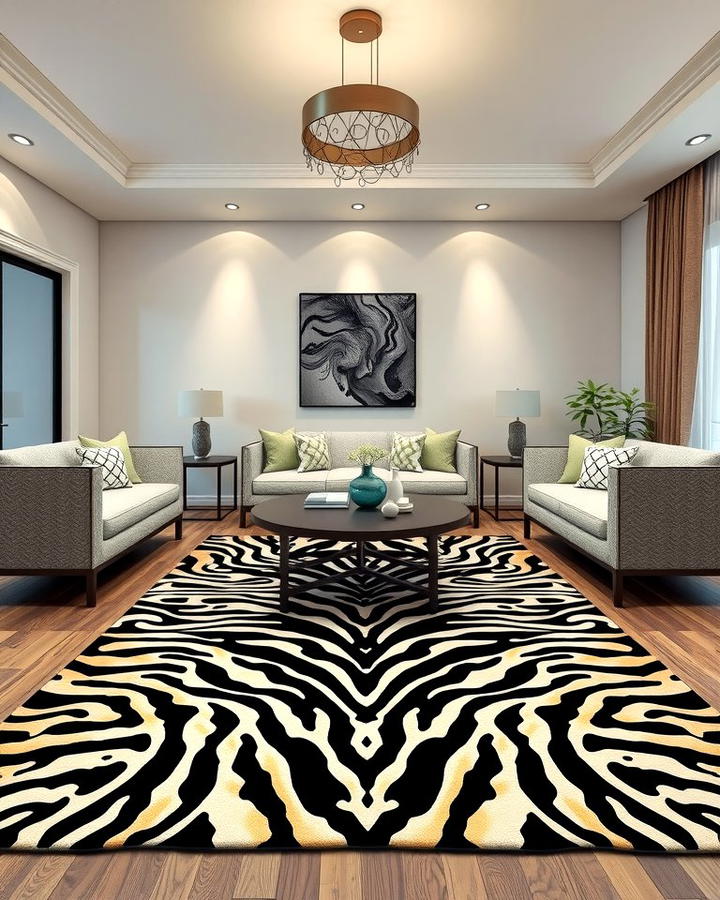 Animal Print Rugs for Bold Personality - 30 Living Room Rug Ideas