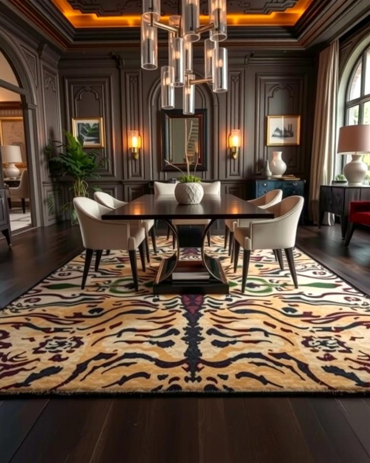 Animal Print Rugs for a Wild Touch - 30 Dining Room Rug Ideas