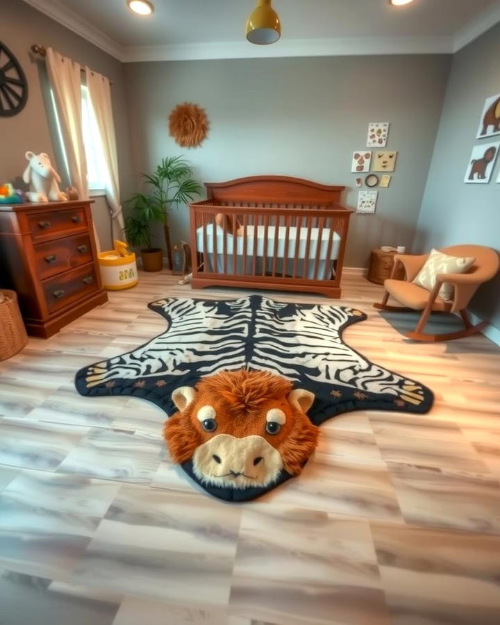 Animal Shaped Rugs - 30 Safari Nursery Decor Ideas