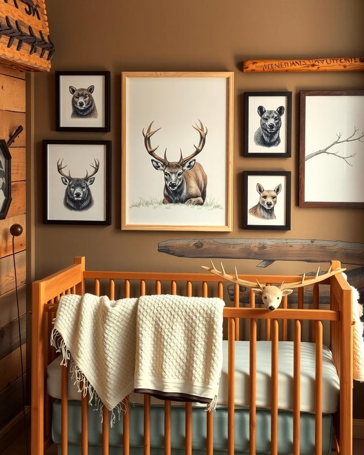 Animal Themed Wall Art - 25 Rustic Nursery Ideas