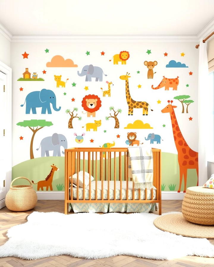 Animal Wall Decals - 30 Safari Nursery Decor Ideas