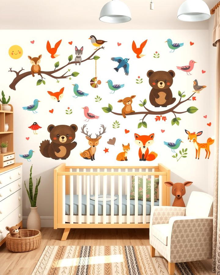 Animal Wall Decals - 30 Nature Themed Nursery Ideas