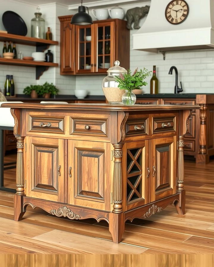 Antique Furniture Repurposing - 25 Rustic Kitchen Island Ideas