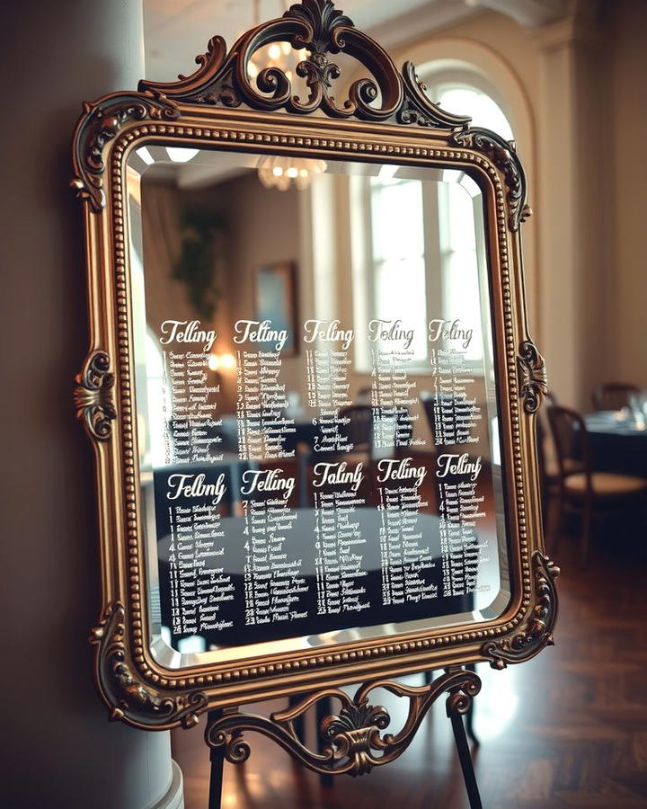 Antique Mirror Signage - 25 Vintage Wedding Ideas