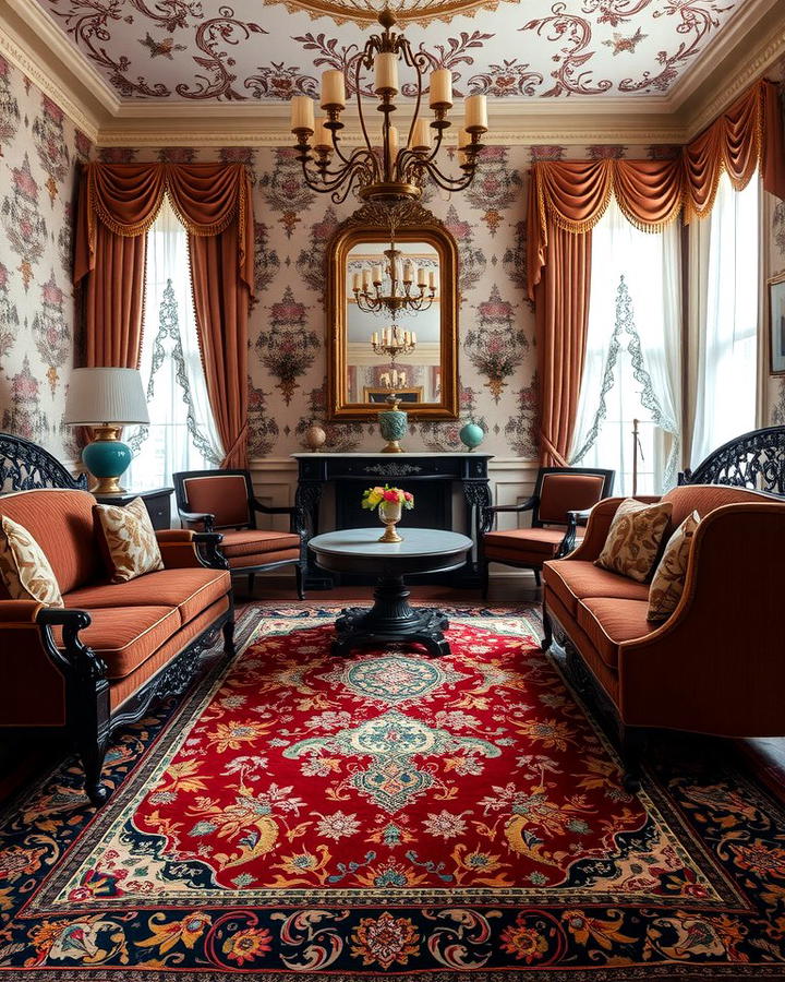 Antique Persian Rugs - 25 Victorian Living Room Ideas