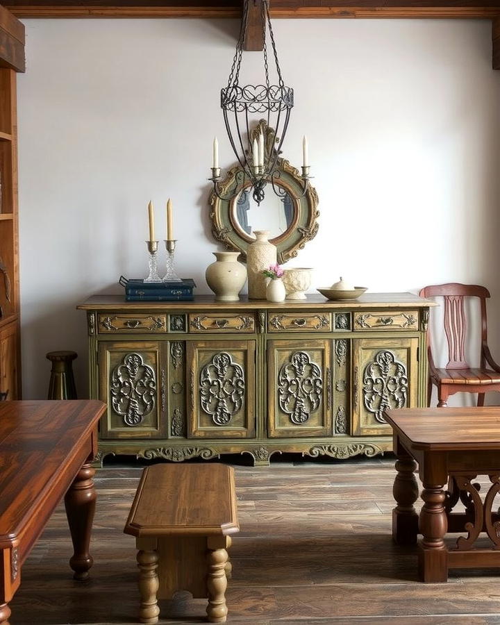 Antique Sideboards - 30 Rustic Dining Room Ideas