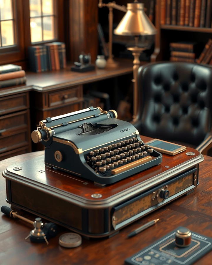 Antique Typewriters and Writing Desks - 25 Steampunk Interior Design Ideas