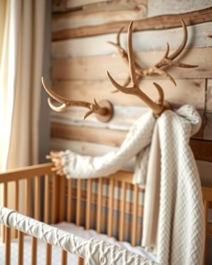 Antler Wall Hooks - 25 Rustic Nursery Ideas