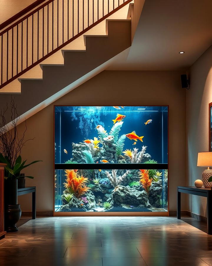 Aquarium Display - 25 Under Stair Storage Ideas