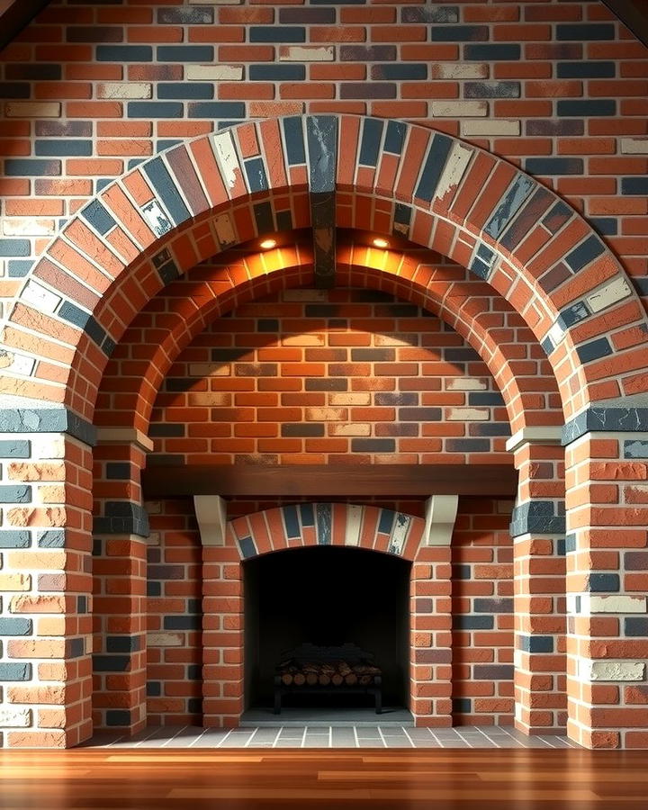 Arched Brick Fireplace - 25 Rustic Brick Fireplace Ideas