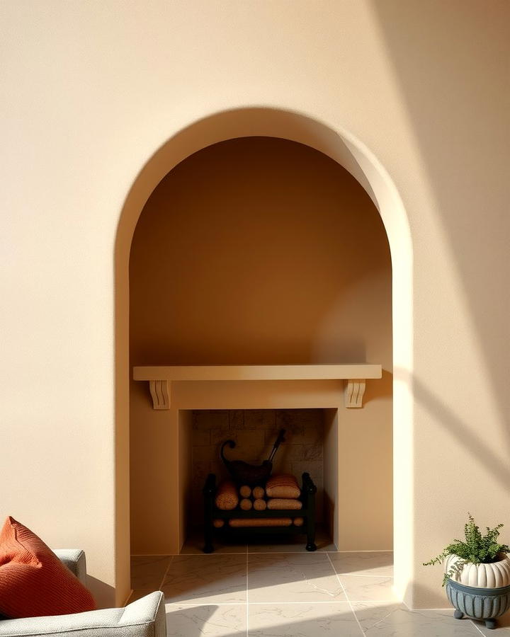 Arched Fireplace Alcove - 25 Spanish Style Fireplace Ideas