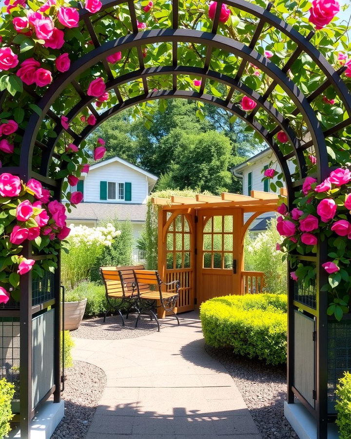 Arched Garden Trellis - 25 Trellis Ideas