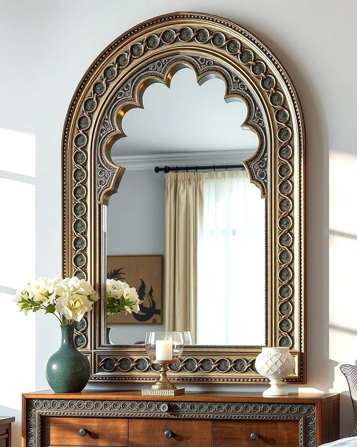 Arched Moroccan Mirrors - 25 Moroccan Themed Bedroom Ideas