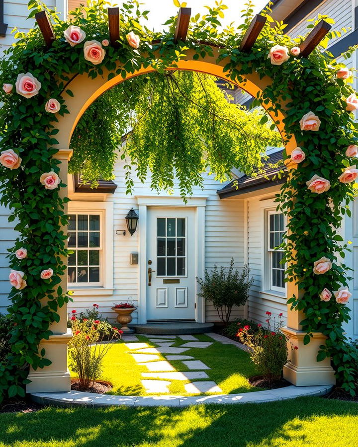 Arched Trellis Entrances - 30 Small Front Yard Landscaping Ideas