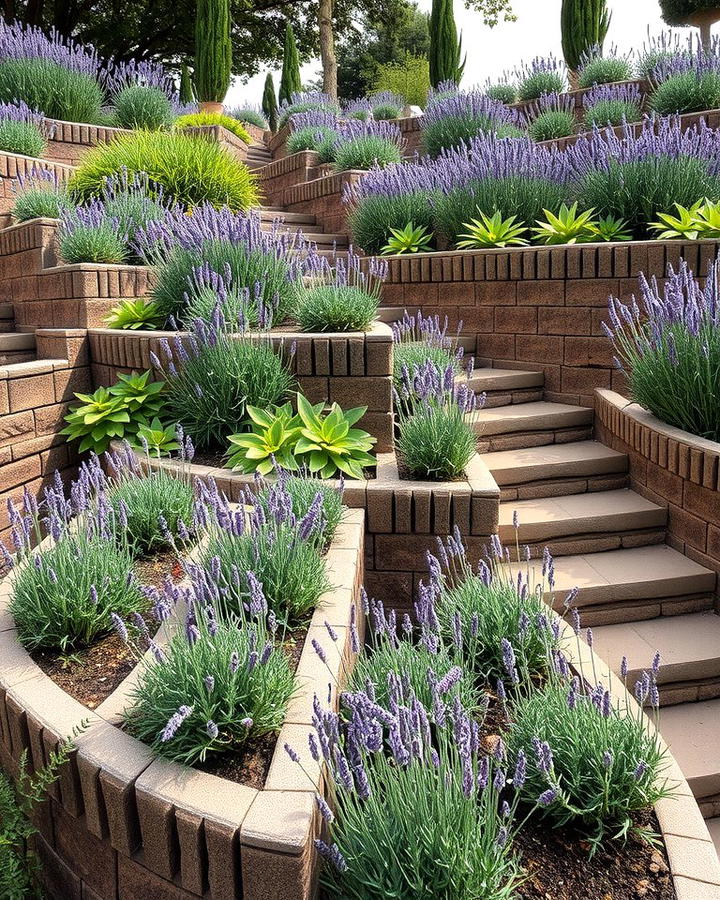 Aromatic Plant Levels - 25 Terraced Garden Ideas