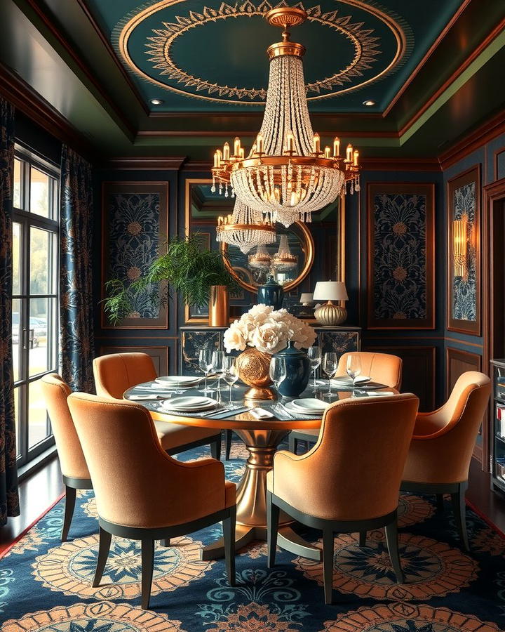 Art Deco Inspired Dining Room - 25 Modern Dining Room Ideas